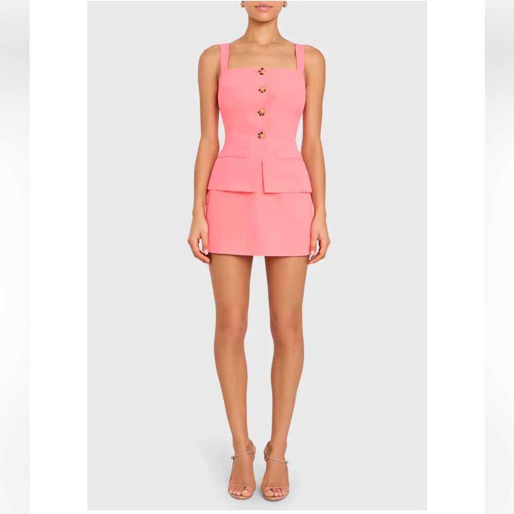 NEW Amanda Uprichard TRAVIS MINI SKORT ROMPER Neon Ballet Size M